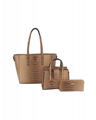 LMD001-Z TN CROCO EMBOSSED DESIGNER 3PC SET