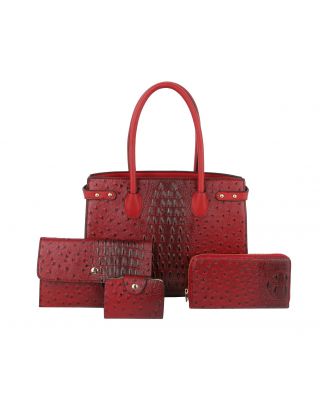 LQ240-1W RD OSTRICH 4PC SETS