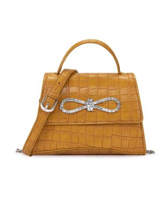 MC-1004 YL Milan Chiva Crocodile Crossbody Bag