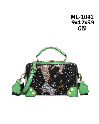 ML-1042 GN BLING CAP BAG