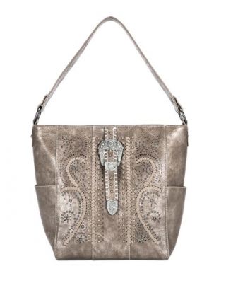 MW1075G-920 BZ Montana West Buckle Collection Concealed Carry Hobo