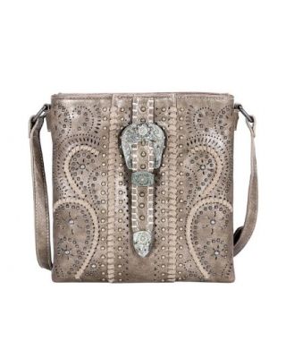 MW1075G-9360 BZ  Montana West Buckle Collection Concealed Carry Crossbody Bag