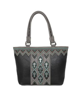 MW1102G-8317 BK Montana West Spiritual Collection Concealed Carry Tote