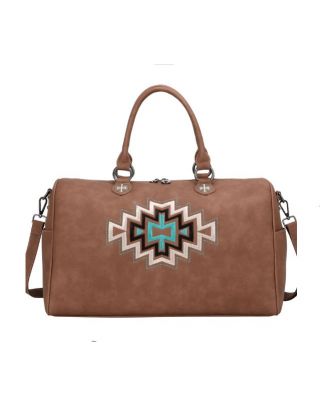MW1125-5110 BR Montana West Aztec Collection Weekender Bag