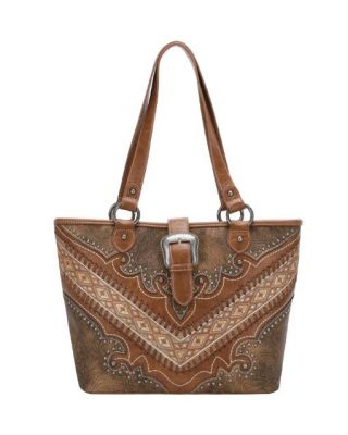 MW1131G-8317 BR Montana West Buckle Collection Concealed Carry Tote