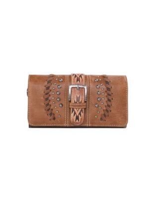 MW1134-W018 BR1 Montana West Aztec Tooled Collection Wallet