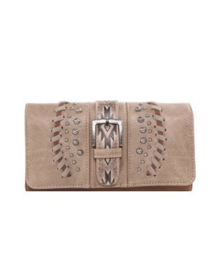 MW1134-W018 KH Montana West Aztec Tooled Collection Wallet