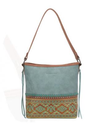 MW1139G-918 TQ Montana West Aztec Tooled Collection Concealed Carry Hobo