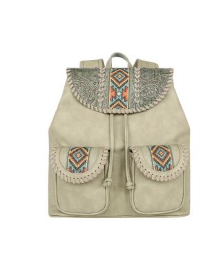 MW1142G-9110 GN  Montana West Tooled Collection Backpack
