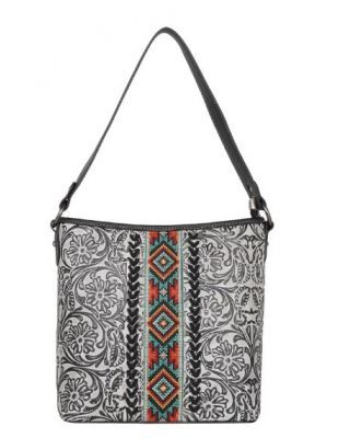 MW1142G-918 BK Montana West Tooled Collection Concealed Carry Hobo