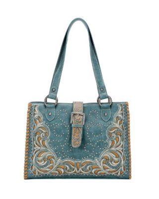 MW1143G-8317 TQ Montana West Cut-Out/Buckle Collection Concealed Carry Tote