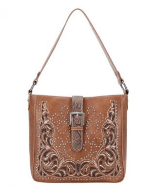 MW1143G-918 BR Montana West Cut-Out/Buckle Collection Concealed Carry Hobo