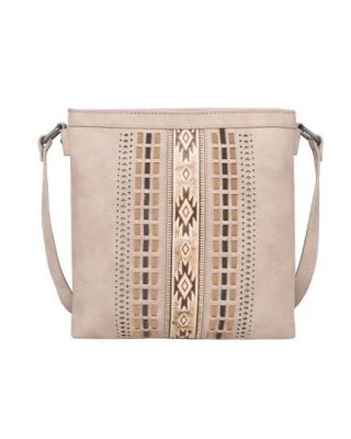 MW1153G-9360 TN  Montana West Aztec Embossed Collection Crossbody Bag