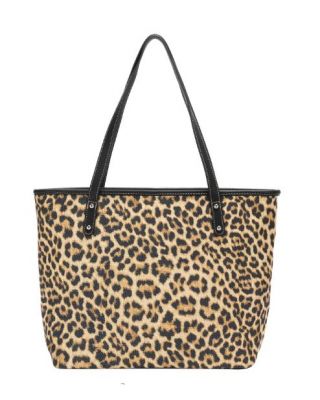 mw1156-8112 LP  Montana West Zebra Print Canvas Tote Bag