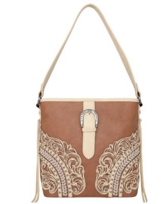 MW1177G-918 BR  Montana West Cut-Out/Buckle Collection Concealed Carry Hobo