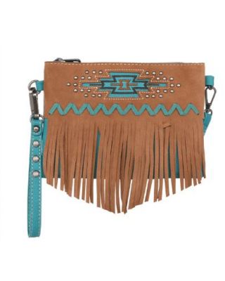 MW1214-181 TQ  Montana West Aztec Collection Crossbody/Wristlet