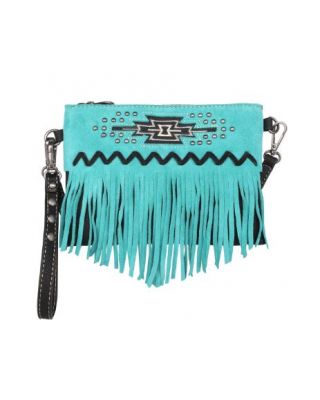 MW1214-181 BK  Montana West Aztec Collection Crossbody/Wristlet