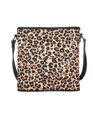 MW1227 LP-8360 Montana West Leopard Print Canvas Crossbody
