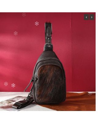 MW1238-S9110 CF Montana West Genuine Hair-On Cowhide Sling Bag