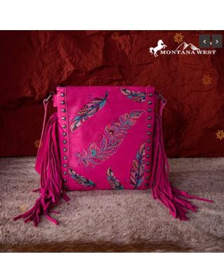 MW1242G-9360 HPK Montana West Embroidered Collection Concealed Carry Crossbody