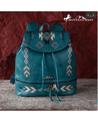MW1245-9110 TQ Montana West Embroidered Collection Backpack