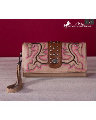 MW1247-W002 TN Montana West Embroidered Collection Wallet
