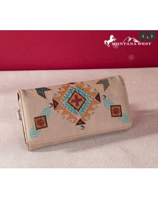 MW1248-W002 TN Montana West Embroidered Collection Wallet