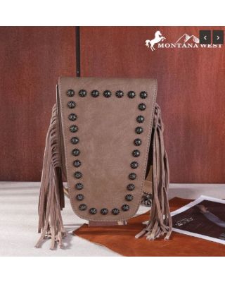 MW1250-198 KH  Montana West Fringe Belt Bag Sling Bag