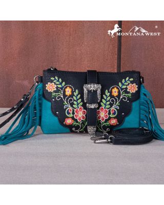 MW1252-181 TQ Montana West Buckle Collection Clutch/Crossbody