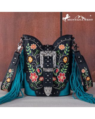 MW1252-8573 TQ Montana West Buckle Collection Crossbody