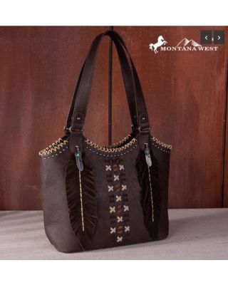 MW1259-8005 CF  Montana West Feather Collection Concealed Carry Tote