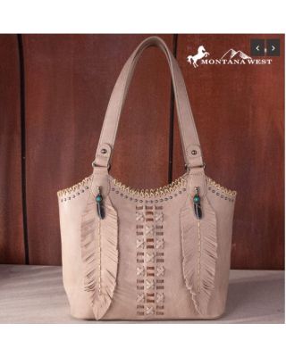 MW1259-8005 KH  Montana West Feather Collection Concealed Carry Tote