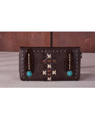 MW1159-W010 CF Montana West Feather Collection Wallet