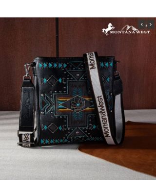 MW1261G-9360 BK Montana West Conhco Collection Concealed Carry Crossbody