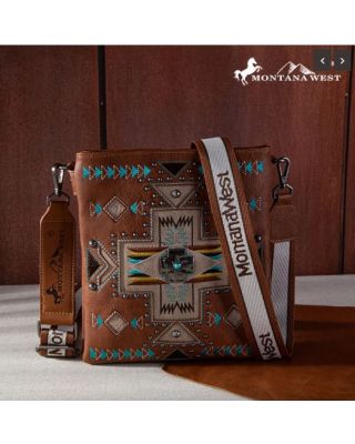 MW1261G-9360 BR Montana West Conhco Collection Concealed Carry Crossbody