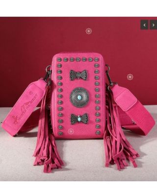 MW1270-183A HPK Montana West Fringe Mariposa Concho Collection Phone Crossbody