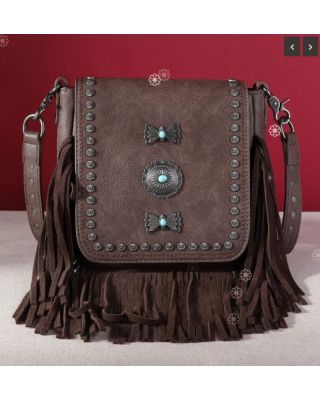 MW1270-8360 CF Montana West Fringe Mariposa Concho Collection Crossbody