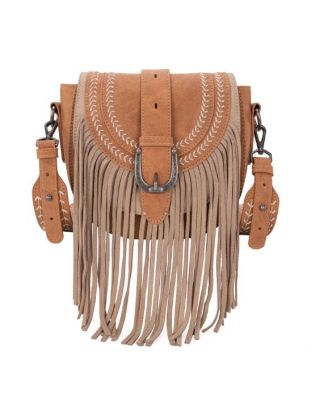 MW1289-8360 TN Montana West Buckle Fringe Collection Saddle Bag/Crossbody