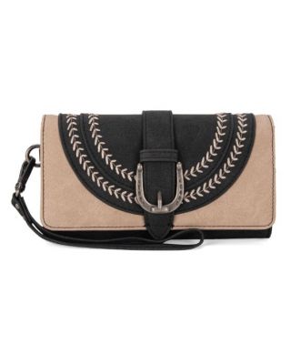 MW1289-W018 BK Montana West Buckle Collection Wallet