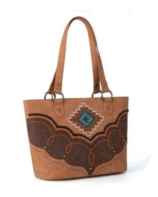 MW1310G-8317 CF Montana West Embroidered Aztec Collection Concealed Carry Tote
