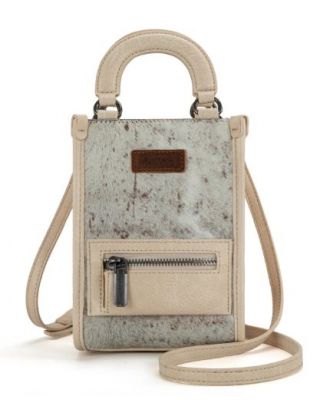 MW1311-1831 TN Montana West Hair-On Cowhide North South Mini Tote/Crossbody