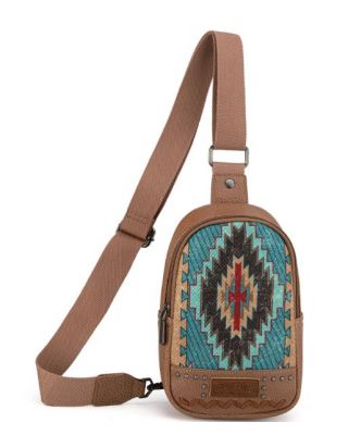 MW1316-2100 TQ Montana West Aztec Collection Sling Bag