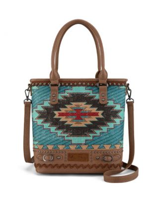 MW1316G-8250 TQ Montana West Aztec Collection Concealed Carry Tote/Crossbody
