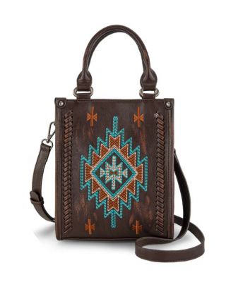 MW1317-1831 CF Montana West Embroidered Aztec Small Tote/Crossbody