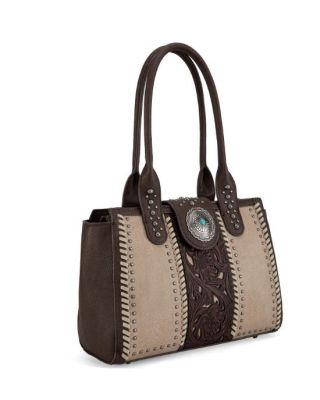 MW1322G-8250 CF Montana West Tooled Concho Concealed Carry Tote