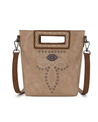 MW1325-8360 TN Montana West Cut-Out Embroidered Top Handle Crossbody