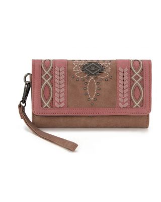 MW1325-W018 PK Montana West Cut-Out Embroidered Collection Wallet