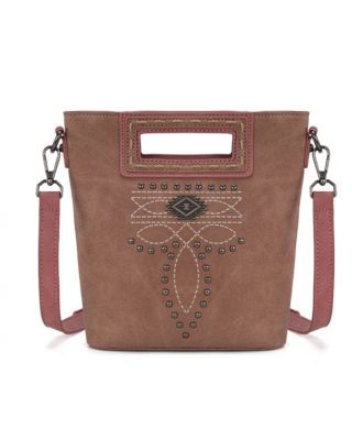 MW1325-8360 PK Montana West Cut-Out Embroidered Top Handle Crossbody
