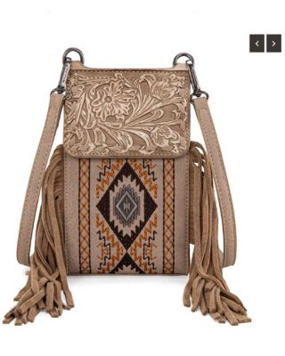 MW1328-1835 TN Montana West Tooled/Embroidered Collection Phone Crossbody Bag