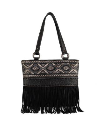 MW1330G-8317 BK Montana West Tooled/Embroidered Collection Concealed Carry Tote